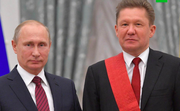 Владимир Путин присвоил главе «Газпрома» Алексею Миллеру звание Героя труда